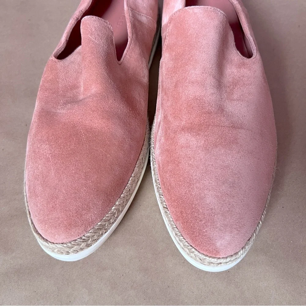 Vince Dillon Sneaker Terracotta Rose SZ 9 Suede Slip On Preppy Classic Casual - Picture 3 of 13